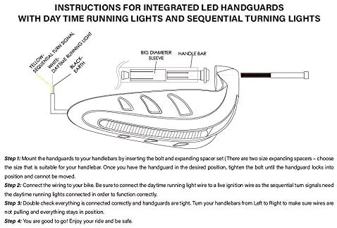 Motosiklet Quad ATV Handguards Dönüş Sinyalleri ve gündüz farları ÇİFTİ ile LED