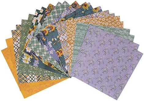YARUMİ koleksiyon defteri kağıdı 6 ×6, Tek Taraflı koleksiyon defteri kağıdı Ped, 24 Yaprak Çiçek Kart Stoğu Kağıt Scrapbooking
