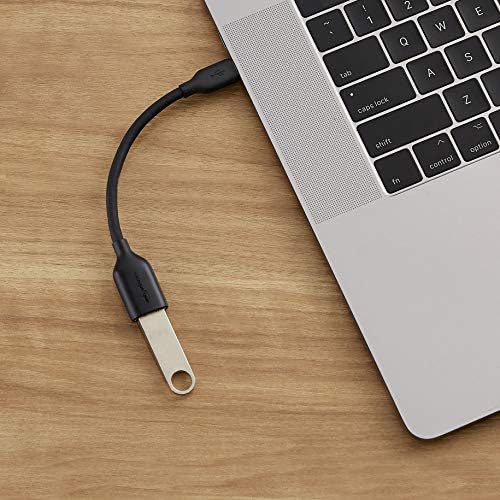 Basics USB-C3. 1 Gen1'den 5 Gbps'ye kadar Veri Aktarımına sahip USB-A Adaptörüne (USB Sertifikalıysa) - Siyah