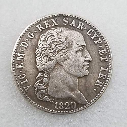 MEETCUER Kopya 1820 Özgürlük Heykeli & Kartal Gümüş Kaplama Pirinç Amerika Paraları-ABD Antik Gümüş Dolar Mogrgan Hatıra Paraları