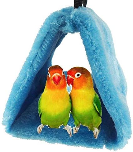 LANYUER Kış Sıcak Kuş Yuva Ev Kulübe ıçin Papağan Budgies Parakeet Cockatiels Kakadu Conure Kanarya Lovebird Finch Kafes Oyuncak