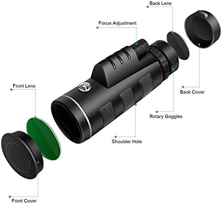 MEGICOT Monoküler Çift Odak Optik Zoom, 12X50 Tek Tüp Teleskop Su Geçirmez Geniş Açı Lens için Tripod ile Kuş Gözlemciliği, Avcılık,