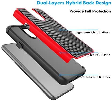 Njjex ile Uyumlu LG K40 Kılıf/LG Solo LTE Kılıf / LG Xpression Artı 2/ K12 Artı / Harmony 3 Kılıf, [Nveins] Hibrid Çift Katmanlar
