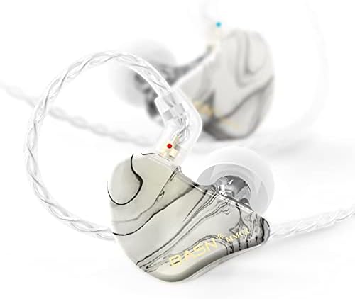 BASN MMCX Üçlü Sürücü Kulak içi Monitörler ile Zengin Bas, HıFı Stereo IEM Kulaklık ile Yükseltilmiş Ayrılabilir Kablolar için