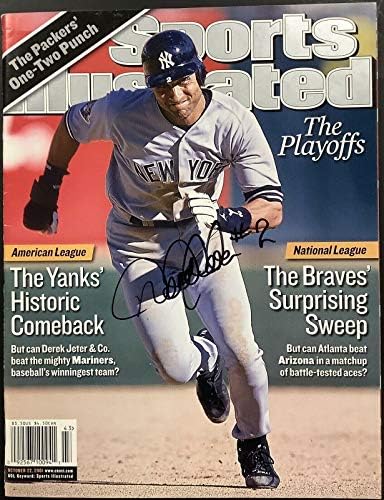 Derek Jeter İmzalı Sports Illustrated Dergisi JSA İmzalı HOF 2020 2 Etiketsiz İmzalı MLB Dergileri