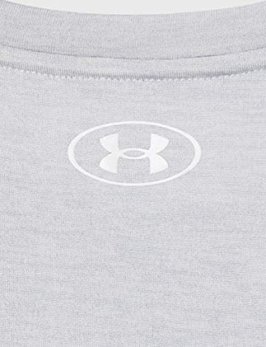 Zırh altında kadın teknoloji büküm grafik Wordmark kısa kollu mürettebat boyun T-Shirt