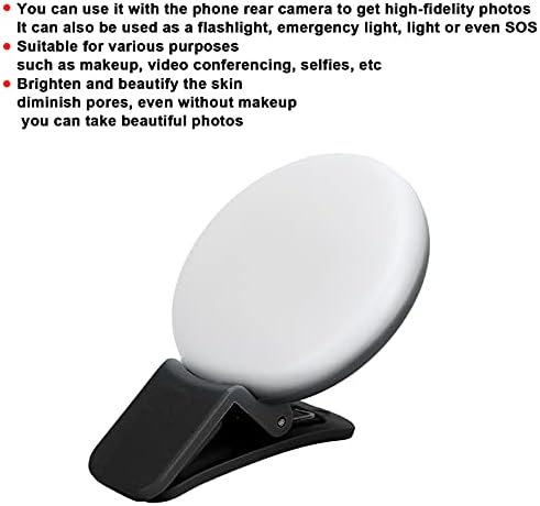 Telefon Dolgu ışığı, Daha Yüksek Görüntü Kalitesi Geniş Uygulama Mini Telefon Işığı Canlı Yayın için Daha Az Gürültülü Nokta