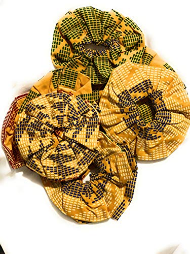 Afrika Baskı Kente Scrunchies | 10 Karışık) / Saç kravat