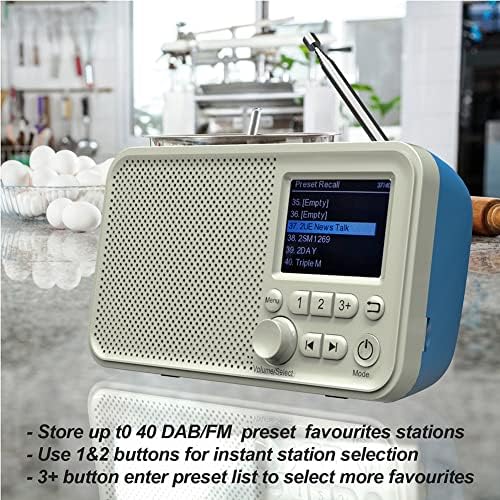 SCDZS DAB / DAB + FM Dijital Radyo LED Taşınabilir Mini FM Radyo MP3 Müzik Çalar Teleskopik Anten Handsfree Çalar (Renk: A, Boyut: