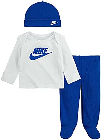 Nike Baby's Preemie Futura Gömlek, Ayaklı Pantolon ve Şapka 3 Parça Set