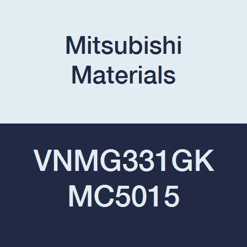 Mitsubishi Materials VNMG331GK MC5015 Delikli Karbür VN Tipi Negatif Tornalama Ucu, Dengesiz Kesim, Kaplamalı, Eşkenar Dörtgen