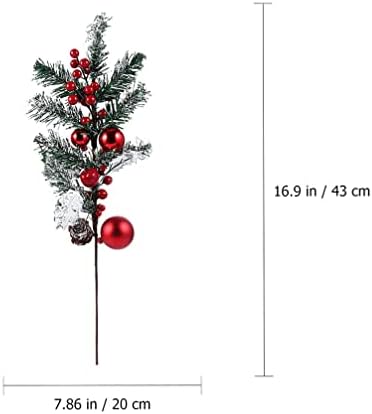 Kırmızı Berry Çiçek Şube Seçtikleri: 3 pcs Yapay Çam Dalları için Noel Zanaat Çelenk Seçim Tatil Çiçek Holly Kök DIY El Sanatları