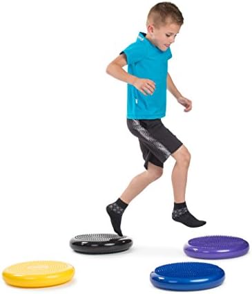 Ücretsiz Pompa/Egzersiz Fitness Çekirdek Denge Diski Dahil olmak üzere Şişirilmiş Stabilite Yalpalama Yastığı, Mavi, Boyut: 13