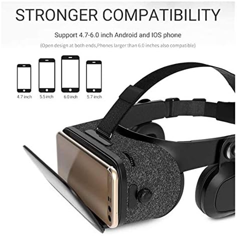 HHWKSJ VR Kulaklık,sanal Gerçeklik Kulaklık 3D VR Gözlük Gözlük 3D Filmler için 4.7-6.0 İnç iOS Android Akıllı Telefonlar için