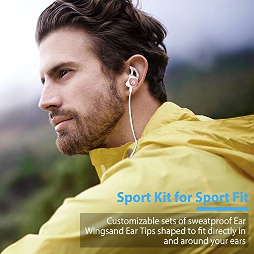 ADPROTECH Yıldırım Kulaklıklar Kulaklık Manyetik Kulaklık Kulak MFi Sertifikalı Spor Egzersiz için Mikrofon Denetleyicisi ile