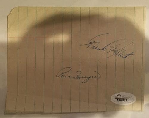Frank Kellert & Russ Meyer İmzalı Kesim 1955 WS Brooklyn Dodgers JSA Otomatik MLB Kesim İmzaları
