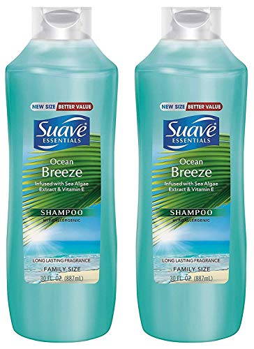 Suave Essentials Şampuanı-Ocean Breeze-Aile Boyu - Net Ağırlık. Şişe Başına 30 FL OZ (887 mL) - 2 Şişe Paketi