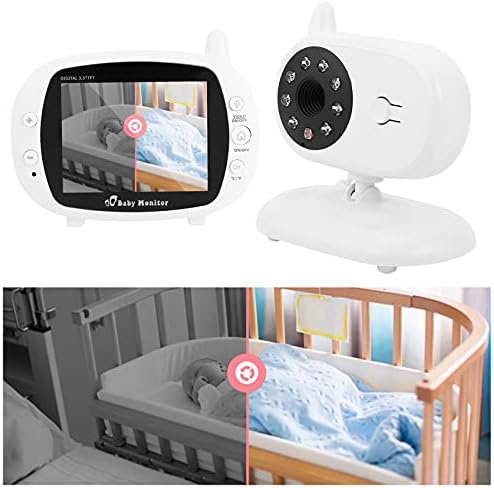 2 Yönlü Kamera, Otomatik Olarak Durdur Otomatik Kızılötesi Gece Sıcaklık Sensörü Kamera Ayarlanabilir Parlaklık Bebek Monitörü