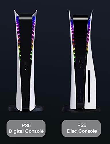 NexiGo RGB LED ışık şeridi için Playstation 5 Konsolu, müzik Sync ve 8 Renkler ile 400 + Etkileri, IR Uzaktan / USB Kontrol,