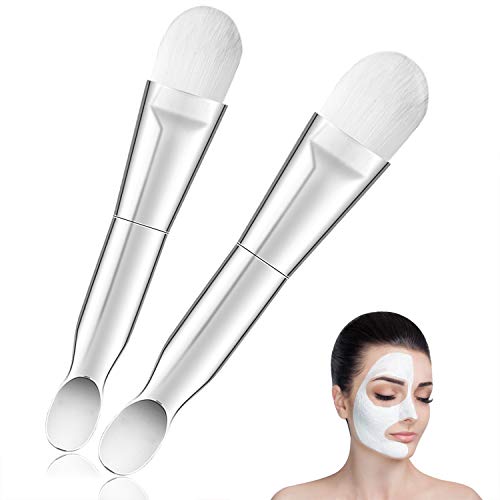 Tenmon 2 Adet Yüz Maskesi Fırçalar, Dayanıklı Metal Kolu, Prim Yumuşak Kıllar Fırça, Kullanımı kolay ve Temiz Daha Fazla Nem