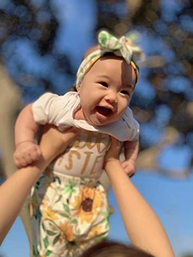 Toddler Bebek Kız Eşleştirme Kıyafetler Küçük Kardeş Romper Ayçiçeği Pantolon Büyük Kardeş Mektup Üst Bebek Çiçek Etekler Giysi