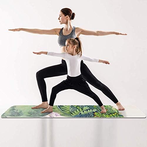 LORVIES Tavuskuşu Boyama Yoga Mat Çevre Dostu Kaymaz Anti-Gözyaşı egzersiz ve fitness matı için Yoga, Pilates, Germe, Meditasyon,
