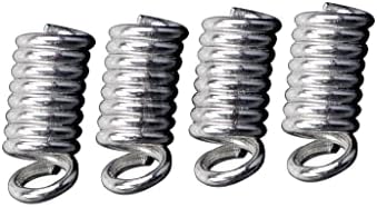 Colcolo 100 adet Spiral Kordon Bahar Yaka Deri Bilezik Uçları Konnektörler-Beyaz