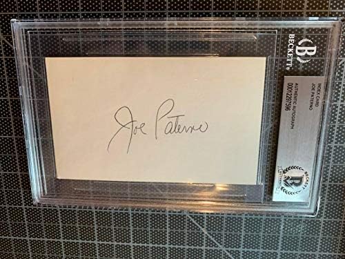 Joe Paterno Penn State Efsanevi Antrenörü 3x5 İndeks Kartı İmzaladı Beckett Pb-College Cut İmzalarını Attı