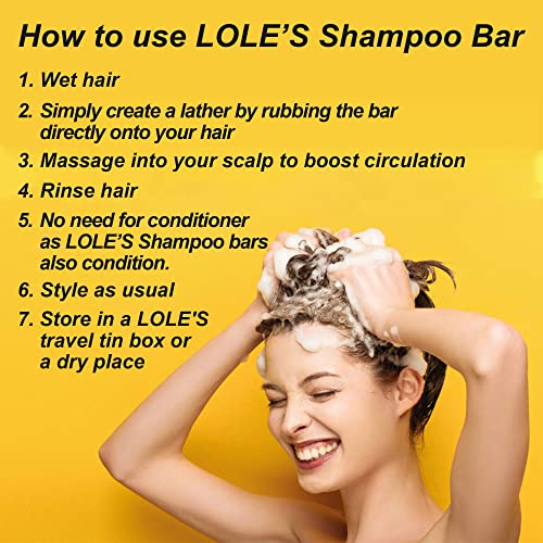 Lole Premium Argan Saç Şampuanı, 100g (3.5 Oz) - Tamamen Doğal Vegan Organik günlük kullanım (Argan Yağı), Vitamin İçerir, Sağlıklı