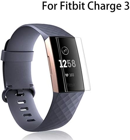 Fitbit Şarj 2, Şarj 3, Şarj 4 TPU Hidrojel Film Kapağı 3'lü Paket (Şarj 4)için Ekran Koruyucu Koruyucu Koruyucu