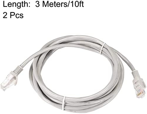 KFıdFran 2 Adet Cat5e Ethernet Kablosu, RJ45 Cat5e Ethernet Yaması İnternet Kablosu 3 Metre / 10ft-Beyaz(2 Adet Cat5e Ethernet