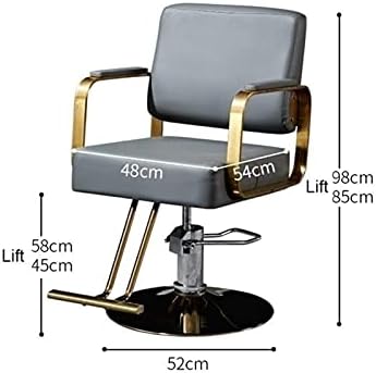 FMOGG Salon Recliner Salon Sandalye Berber Koltuğu, hidrolik Uzanmış 360 Derece Rolling Döner Berber Koltukları Kuaför Dövme