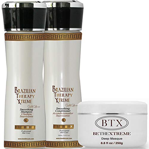 Keratin Tedavi BTX Xtreme 3 Parça Onarım ve Profesyonel Salon Saç Bakımı için Saç Sülfat Ücretsiz Şampuan, saç Kremi ve Derin