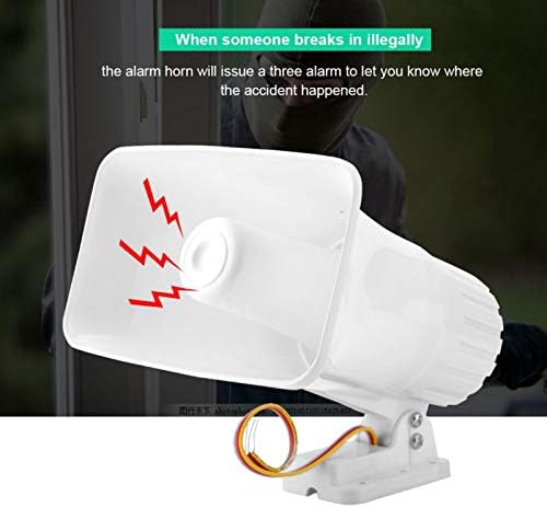 Bindpo Uzak Hacim Dayanıklı Panik Alarmı, ABS Yangın Geciktirici Kabuk Alarm Sireni, Balkon Kapısı için Çift Tonlu