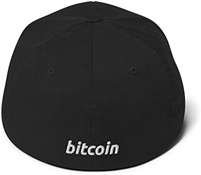 Bitcoin Kripto Blockchain BTC Cryptocurrency Flex-Fit Şapka Yapılandırılmış Dimi Kap