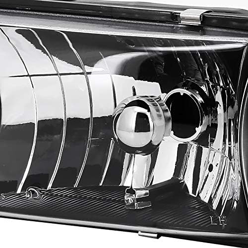 Spec-D Tuning Siyah Konut Şeffaf Lens Farlar + Köşe ışıkları Chevy Impala 1994-1996 ile uyumlu, 91-96 Caprice, L + R Çifti Başkanı