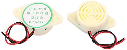 Aexıt 2 adet DC Güvenlik ve Gözetim 3-24 V Endüstriyel Sürekli Ses Elektronik Boynuzları ve Sirenler Buzzer Beyaz