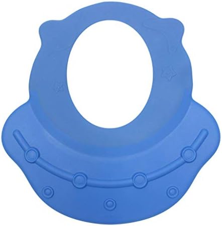 ZJF Bebek şampuanı Kap Su Geçirmez Kulak Koruma Çocuk Banyo Kap Silika Jel Ayarlanabilir (Renk: Mavi)