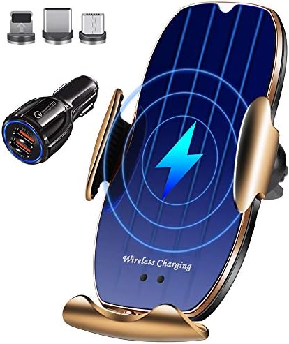 GOOSUO Kablosuz araç şarj aleti yuvası 10 W Hızlı araba şarjı Akıllı Sensör Kablosuz şarj telefon tutucu için iPhone12 11/ Pro/XS/XR/