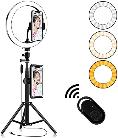 Özçekim halka ışık ile Tripod standı telefon tutucu, 8 3 Modları 10 Parlaklık için YouTube Video Masaüstü Kamera Led halka ışık