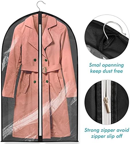 Depolama ve Dolap Depolama için 40 inç Giysi Çantası Takım Çantası, Takım Elbise, Tişört, Kazak, Elbise için uygun (5 Paket: