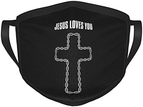 İsa Seni Seviyor Kişiselleştirilmiş Nefes Ağız Kapak Bandanalar Kullanımlık Yıkanabilir Toz Unisex