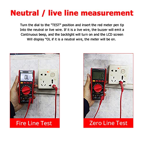 Dijital multimetre-ST833A 5999 Sayımlar True RMS Dijital Multimetre NCV Ampermetre Voltmetre AC DC Direnç test aleti
