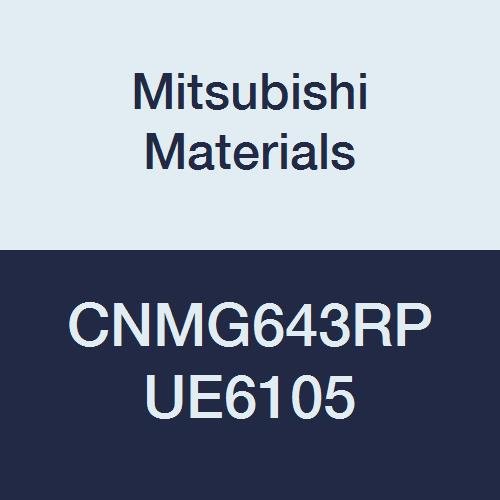 Mitsubishi Malzemeleri CNMG643RP UE6105 CNMG Karbür CN Tipi Delikli Negatif Tornalama Ucu, CVD Kaplamalı, Eşkenar Dörtgen 80°,