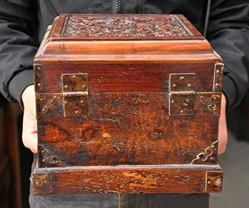 SIYAO Düğün Dekorasyon Antika Eski Çin Huanghuali Ahşap Hanedanı Takı Gemi Kutusu Saklama kutusu Kutuları