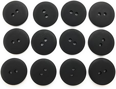 12 Özel Premium Düz Askı Düğmeleri, Askeri Ordu Düğmeleri 3/4 Mat Siyah Düz Düğmeler