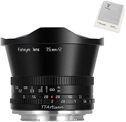 TTartısan 7.5 mm F2.0 Balıkgözü Lens ile 180° Görüş Açısı, Olympus ve Panasonic MFT M4 ile Uyumlu/3 Dağı Kameralar