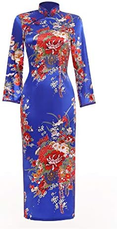 Shanghai Hikayesi Çince Geleneksel Elbise Uzun Cheongsam Uzun Kollu Ucuz Qipao