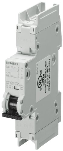 Siemens 5SJ41027HG41 Minyatür Devre Kesici, UL 489 Anma, 1 Kutuplu Kesici, Maksimum 2 Amper, Açma Karakteristiği C, DIN Raya