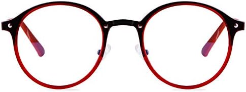 Laurinny mavi ışık Engelleme gözlük Bilgisayar Oyun Gözlük Nerd Filtre mavi ışın gözlük (şeffaf Lens siyah kırmızı çerçeve)